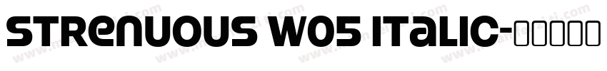 Strenuous W05 Italic字体转换